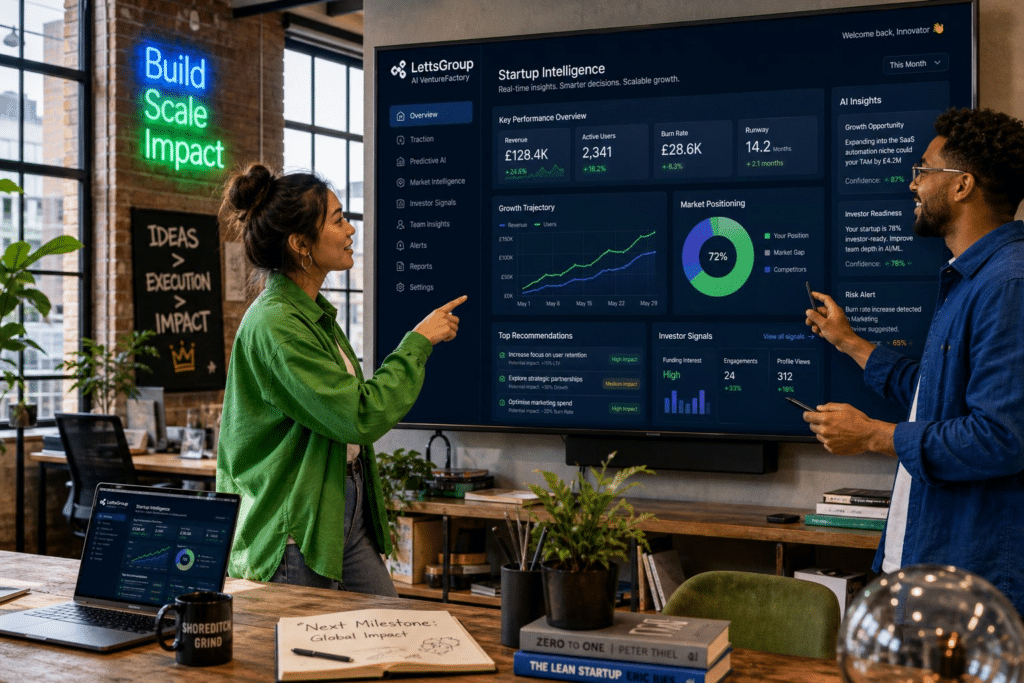 LettsGroup AI VentureFactory Startup Intelligence Dashboard