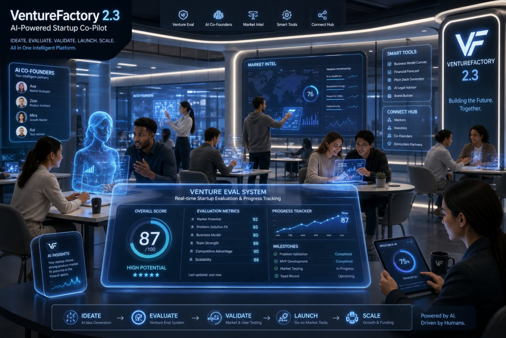 VentureFactory 2.3 – AI-Powered Startup Co-Pilot Platform